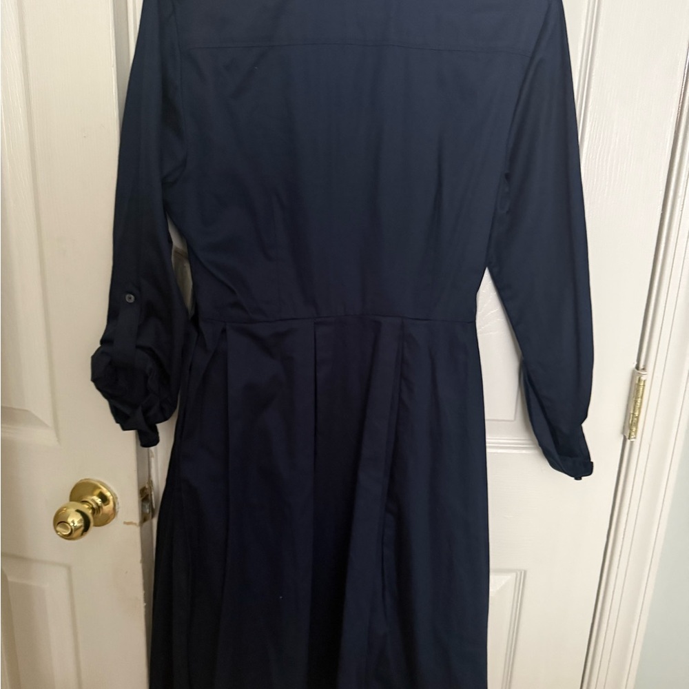 Charter Club Navy Blue Long Sleeve Dress